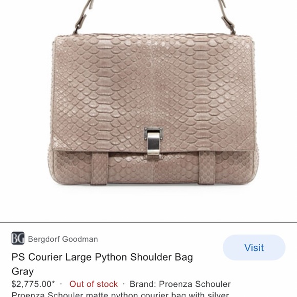 Authentic Proenza Schouler Python PS1 Courier Bag - Picture 11 of 12